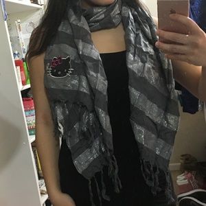 Silver and gray sparkly scarf